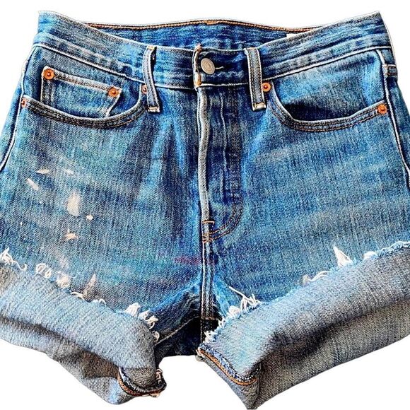 Levi's Blue Jean Shorts for Women - Picture 1 of 16